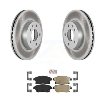 Front Coated Disc Brake Rotors And Ceramic Pads Kit For Cadillac ATS KGA-104679