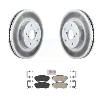Front Coated Disc Brake Rotors And Ceramic Pads Kit For 2015 Subaru Legacy 2.5L KGA-104681