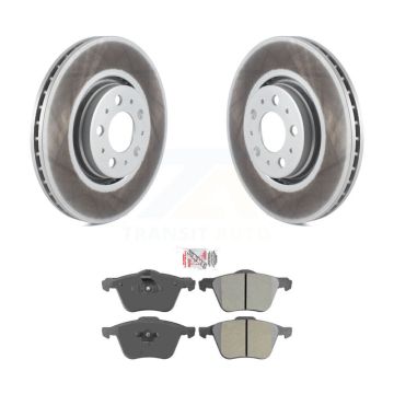 Front Coated Disc Brake Rotors And Semi-Metallic Pads Kit For Volvo XC90 KGA-104683