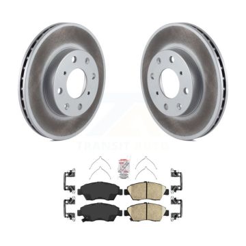 Front Coated Disc Brake Rotors And Ceramic Pads Kit For Honda Civic KGA-104687