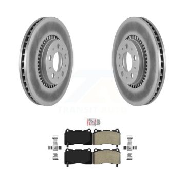 Front Coated Disc Brake Rotors And Semi-Metallic Pads Kit For 2005-2007 Volvo V70 R KGA-104688