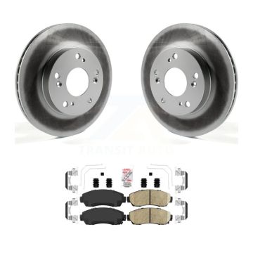 Front Coat Brake Rotors Ceramic Pad Kit For 15 Honda Civic LX SE with Manual transmission KGA-104701