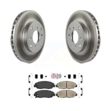Front Coated Disc Brake Rotors Ceramic Pad Kit For 1998-2002 Honda Accord Sedan with 2.3L KGA-104704