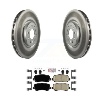Front Coat Brake Rotor Ceramic Pad Kit For 14-17 Jeep Cherokee With Single Piston Caliper KGA-104709
