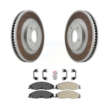 Front Coated Brake Rotors Semi-Metallic Pad Kit For Cadillac CTS With Standard Suspension KGA-104715
