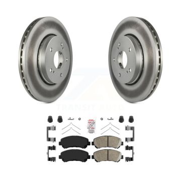 Front Coated Disc Brake Rotors And Ceramic Pads Kit For 2010-2013 Suzuki Kizashi KGA-104721