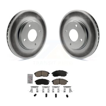Front Coated Disc Brake Rotors And Ceramic Pads Kit For Nissan Versa KGA-104727