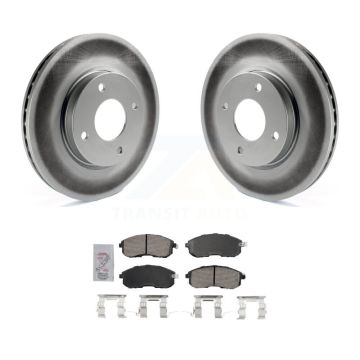 Front Coated Disc Brake Rotors And Ceramic Pads Kit For Nissan Versa KGA-104728