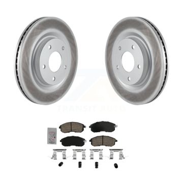 Front Coated Disc Brake Rotors & Ceramic Pad Kit For 2017-2019 Nissan Sentra Turbocharged KGA-104729