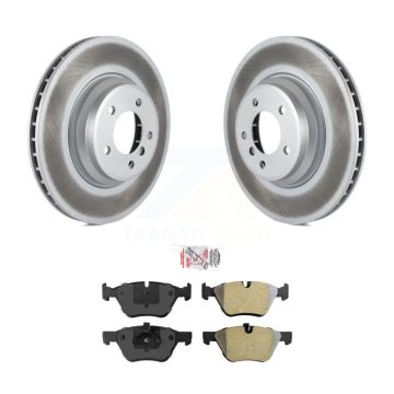 Front Coated Disc Brake Rotors And Semi-Metallic Pads Kit For 2007 BMW 335xi KGA-104733