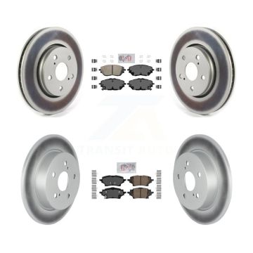 Front Rear Ceramic Pads And Coated Disc Brake Rotors Kit For Toyota C-HR KGA-104743