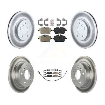 Front Semi-Metallic Rear Ceramic Pads And Coated Disc Brake Rotors Kit For Mini Cooper KGA-104751