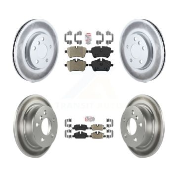 Front Semi-Metallic Rear Ceramic Pads And Coated Disc Brake Rotors Kit For Mini Cooper KGA-104753