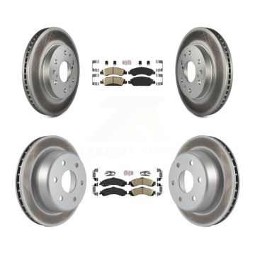 Front Rear Ceramic Pad Coat Disc Brake Rotors Kit For Chevrolet Silverado 1500 GMC Sierra KGA-104758