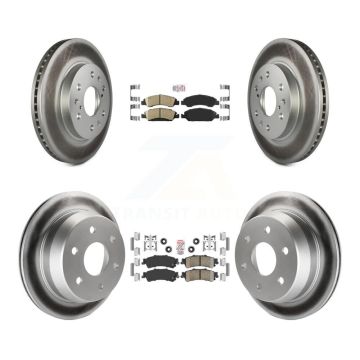 Front Rear Ceramic Pad Coat Disc Brake Rotors Kit For Chevrolet Silverado 1500 GMC Sierra KGA-104765