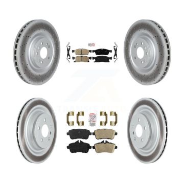 Front Rear Ceramic Pad Coated Brake Rotors Kit For Mercedes-Benz GL350 GLS450 GL450 ML250 KGA-104773