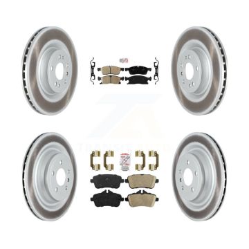 Front Rear Ceramic Pad & Coated Disc Brake Rotor Kit For Mercedes-Benz GL350 GLS450 GL450 KGA-104775