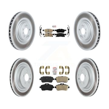 Front Rear Ceramic Pad Coated Brake Rotors Kit For Mercedes-Benz GL350 GLS450 GL450 ML250 KGA-104777