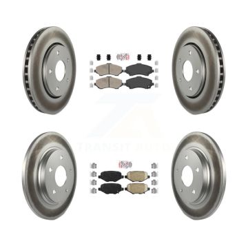 Front Rear Ceramic Pad Coated Brake Rotor Kit For Dodge Grand Caravan Chrysler Town & Ram KGA-104779