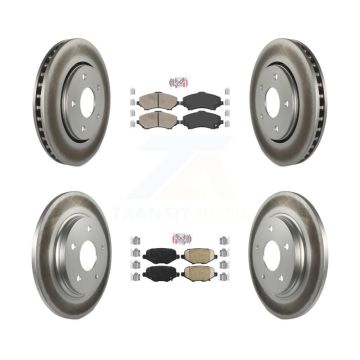 Front Rear Ceramic Pad Coated Brake Rotor Kit For Dodge Grand Caravan Chrysler Town & Ram KGA-104780
