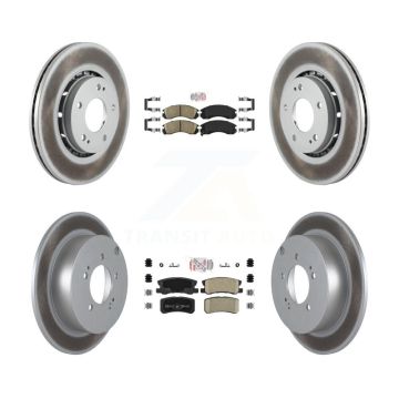 Front Rear Ceramic Pads And Coated Disc Brake Rotors Kit For Mitsubishi Lancer KGA-104783