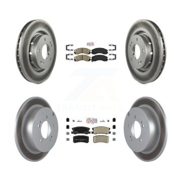 Front Rear Ceramic Pad Coat Brake Rotors Kit For 2009 Mitsubishi Lancer Ralliart To 03 09 KGA-104784