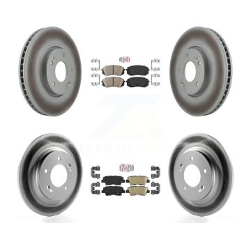 Front Rear Ceramic Pads And Coated Disc Brake Rotors Kit For Hyundai Sonata KGA-104785