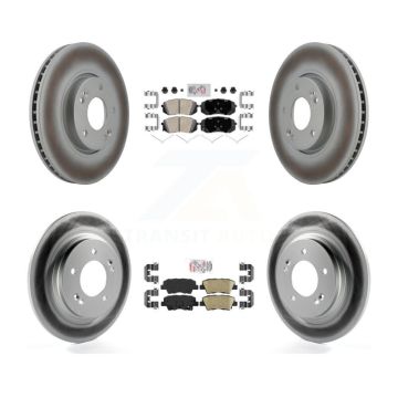 Front Rear Ceramic Pads And Coated Disc Brake Rotors Kit For Hyundai Sonata KGA-104786