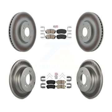 Front Rear Ceramic Pad Coat Brake Rotors Kit For Hyundai Sonata With Manual Parking KGA-104787