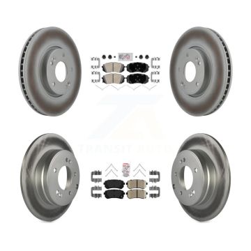 Front Rear Ceramic Pad Coat Brake Rotors Kit For Hyundai Sonata With Manual Parking KGA-104788