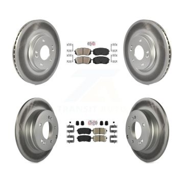 Front Rear Ceramic Pad Coat Brake Rotors Kit For Hyundai Sonata With Manual Parking KGA-104789