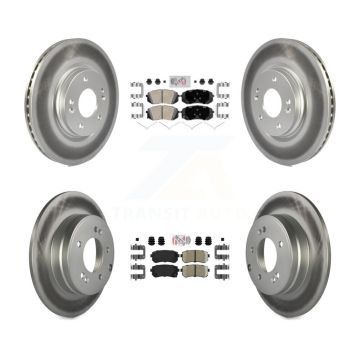 Front Rear Ceramic Pad Coat Brake Rotors Kit For Hyundai Sonata With Manual Parking KGA-104790