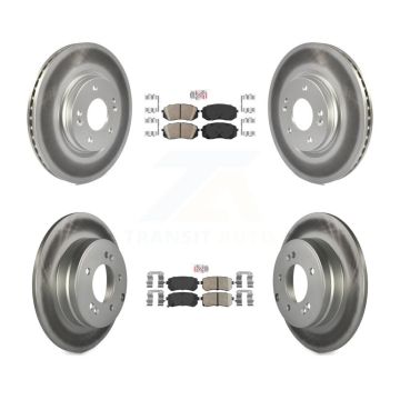 Front Rear Ceramic Pad Coat Brake Rotors Kit For Hyundai Sonata With Manual Parking KGA-104791