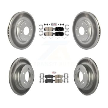 Front Rear Ceramic Pad Coat Brake Rotors Kit For Hyundai Sonata With Manual Parking KGA-104792
