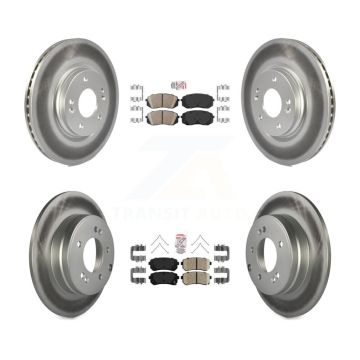 Front Rear Ceramic Pad Coat Disc Brake Rotor Kit For Kia Optima With Manual Parking KGA-104796