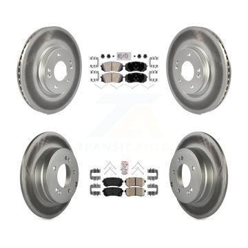 Front Rear Ceramic Pad Coat Disc Brake Rotor Kit For Kia Optima With Manual Parking KGA-104797