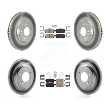 Front Rear Ceramic Pad Coat Brake Rotor Kit For 16 Kia Optima With Electric Parking KGA-104798