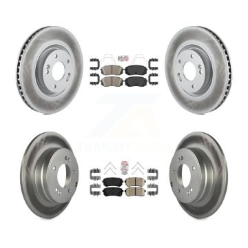 Front Rear Ceramic Pad Coat Disc Brake Rotor Kit For Kia Optima With Manual Parking KGA-104800