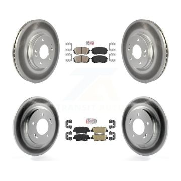 Front Rear Ceramic Pad Coated Brake Rotors Kit For Kia Optima With Electric Parking KGA-104809