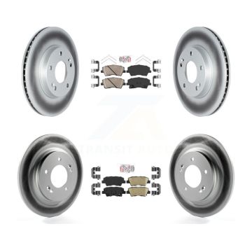 Front Rear Ceramic Pads And Coated Disc Brake Rotors Kit For Hyundai Ioniq Kia Niro KGA-104812