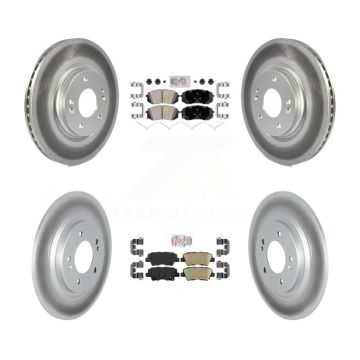 Front Rear Ceramic Pad Coated Disc Brake Rotors Kit For Hyundai Kona Electric Kia Niro EV KGA-104815