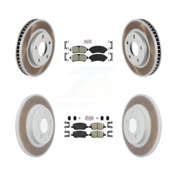 Front Rear Ceramic Pad Coated Disc Brake Rotors Kit For 2005 Pontiac Montana SV6 with FWD KGA-104820