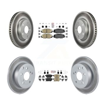 Front Rear Ceramic Pads And Coated Disc Brake Rotors Kit For 2010 Toyota Matrix XRS KGA-104829