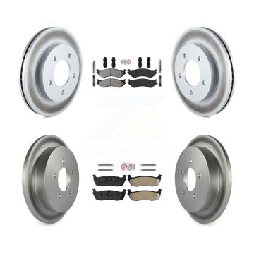 Front Rear Semi-Metallic Pad Coated Disc Brake Rotor Kit For 2004 Ford F-150 Heritage 4WD KGA-104832