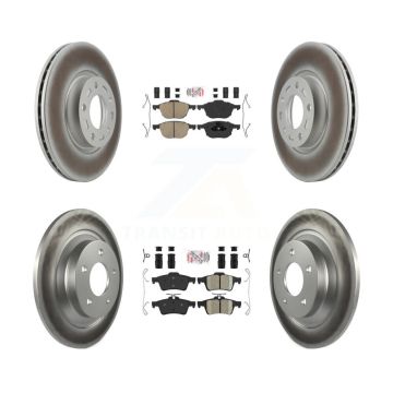 Front Rear Ceramic Pads And Coated Disc Brake Rotors Kit For Mazda 5 KGA-104837