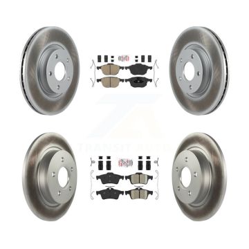 Front Rear Ceramic Pads And Coated Disc Brake Rotors Kit For Volvo S40 C30 V50 C70 KGA-104840