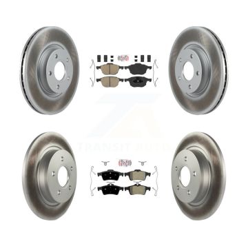 Front Ceramic Rear Semi-Metallic Pad Coat Disc Brake Rotors Kit For Volvo S40 C30 V50 C70 KGA-104842