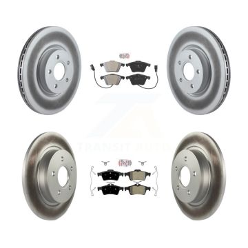 Front Rear Semi-Metallic Pads And Coated Disc Brake Rotors Kit For Volvo S40 V50 C70 KGA-104845