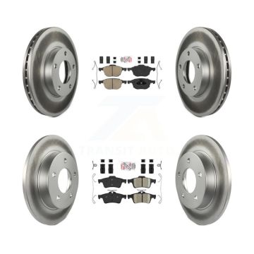 Front Rear Ceramic Pads And Coated Disc Brake Rotors Kit For Mazda 3 Sport KGA-104846