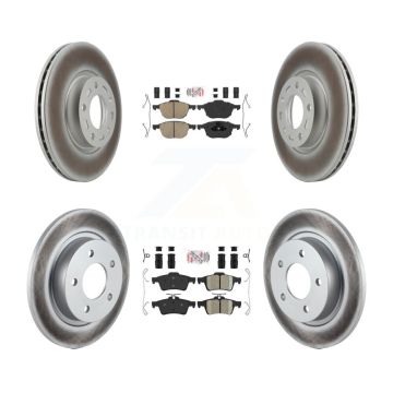 Front Rear Ceramic Pads And Coated Disc Brake Rotors Kit For Mazda 3 Sport KGA-104847